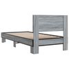 vidaXL Bedframe bewerkt hout en metaal grijs sonoma eiken 90x200 cm