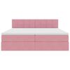 vidaXL Opslag bed met matras met hoofdeinde Roze 90 x 200 cm
