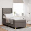 vidaXL Boxspringbed met matras met hoofdeinde Taupe 140 x 200 cm Stof