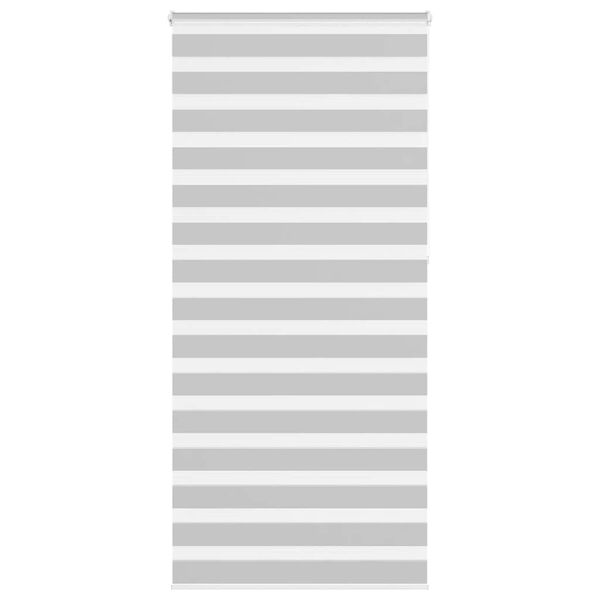 vidaXL Zebra rolgordijn 105x230 cm stofbreedte 100,9 cm lichtgrijs