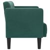 vidaXL Loveseat bank donkergroen 111 cm fluweel
