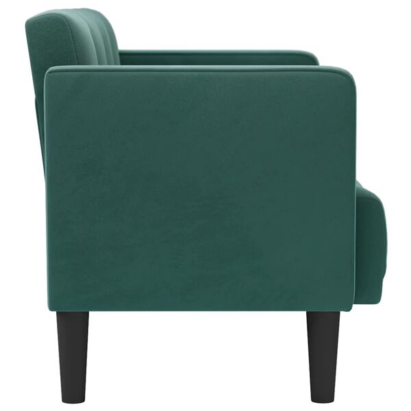 vidaXL Loveseat bank donkergroen 111 cm fluweel