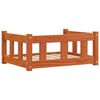 vidaXL Hondenbed Wasbruin 65,5 x 50,5 x 28 cm Massief grenenhout
