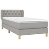 vidaXL Boxspring met matras stof lichtgrijs 80x200 cm