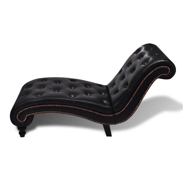 vidaXL Chaise longue kunstleer bruin