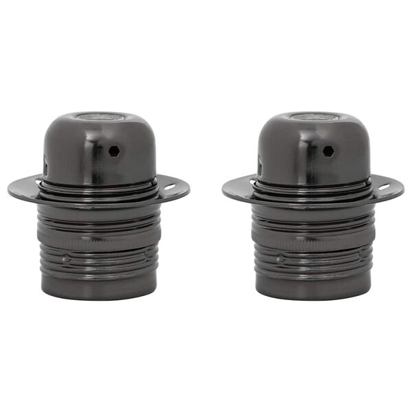vidaXL Lamphouders 2 st glanzend zwart E27
