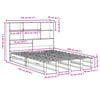 vidaXL Bed met boekenkast zonder matras massief hout 150x200 cm
