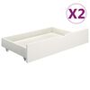 vidaXL Hemelbedframe met 2 lades massief grenenhout wit 140x200 cm