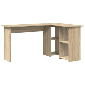 vidaXL Bureau Sonoma Eiken 142 x 102 x 73 cm Bewerkt hout