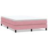 vidaXL Boxspring zonder matras fluweel roze 160x210 cm