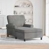 vidaXL Chaise Lounge met kussen Donkergrijs 91 x 157 x 91 cm Fluweel