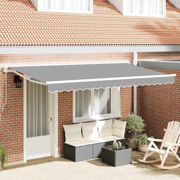 vidaXL Zijde Frame Wit 4 x 2 m Gepoedercoat staal en aluminium