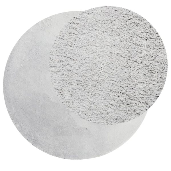 vidaXL Vloerkleed HUARTE laagpolig zacht wasbaar &Oslash; 100 cm grijs