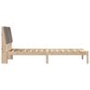 vidaXL Bedframe Bruin en taupe 100 x 200 cm Massief grenenhout