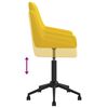 vidaXL Kantoorstoel draaibaar fluweel mosterdgeel