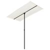 vidaXL Parasol met aluminium paal 180x110 cm zandwit
