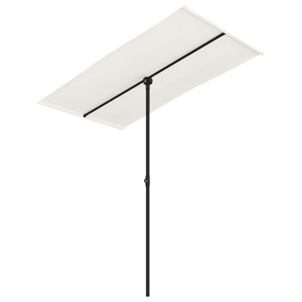 vidaXL Parasol met aluminium paal 180x110 cm zandwit