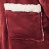 vidaXL Deken hoodie Bordeaux Rood s Fleece en Flanel