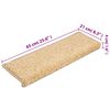 vidaXL Trapmatten 15 st 65x21x4 cm cr&egrave;me met rechthoekige rand