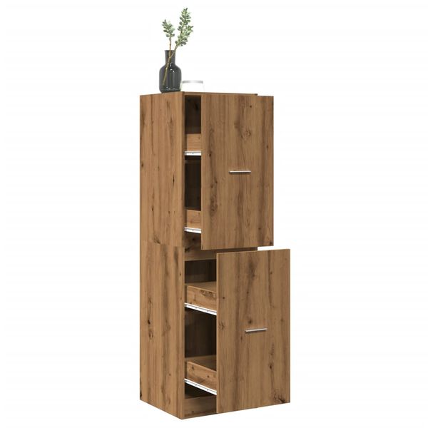 vidaXL Apothekerskast 40x41x144,5 cm bewerkt hout artisanaal eiken