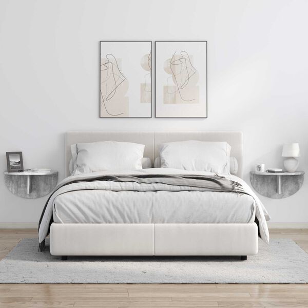 vidaXL Wandplank Beton Grijs 48 x 24 x 24 cm Bewerkt hout