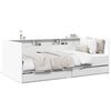 vidaXL Slaapbank met lades zonder matras 90x200 cm wit