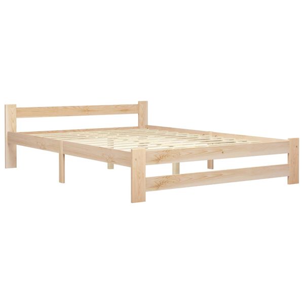 vidaXL Bedframe met 2 lades massief grenenhout 160x200 cm
