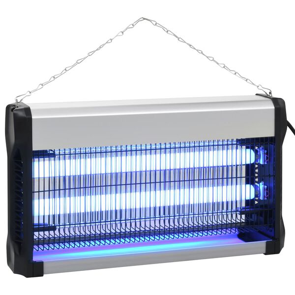 vidaXL Vliegendoder 30 W aluminium ABS zwart