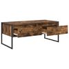 vidaXL Salontafel met lade Rook Eik 100 x 46 x 40 cm Bewerkt hout
