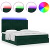 vidaXL Ottoman bed met matrassen en LED's 160x200cm fluweel