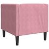 vidaXL Fauteuil Chesterfield-stijl fluweel roze
