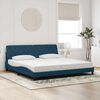 vidaXL Bedframe met LED zonder matras fluweel blauw 200x200 cm