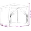 vidaXL Partytent met 4 mesh zijwanden 2,5x2,5 m HDPE blauw