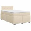 vidaXL Boxspringbed met matras Cr&egrave;mekleurig 120 x 200 cm Stof