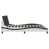 vidaXL Bedframe zonder matras "Zadar" kunstleer wit en zwart 200x200 cm