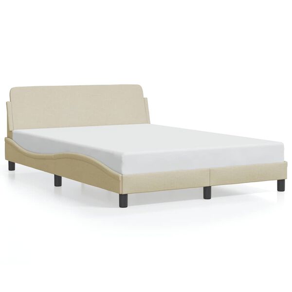 vidaXL Bedframe "Dover" 120x200 cm stof cr&egrave;mekleurig