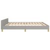 vidaXL Bedframe zonder matras stof lichtgrijs 180x200 cm