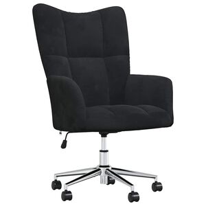 vidaXL Relaxstoel fluweel zwart