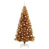 vidaXL Kerstboom met 300 LED met standaard Goud 210 cm PET