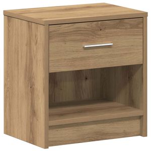 vidaXL Nachtkastje met lade 39x28x41 cm artisanaal eikenkleurig
