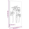 vidaXL Wanddecoratie tuin palmboomontwerp 105x55 cm cortenstaal