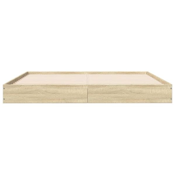 vidaXL Bedframe zonder matras hout sonoma eikenkleurig 160x200 cm