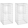 vidaXL Schanskorf palen 2 st 50x50x100 cm ijzer