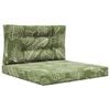 vidaXL Buiten bankkussen Polyester Bladontwerp 80 x 80 x 8 cm