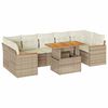 vidaXL 8-delige Loungeset met kussens poly rattan acacia beige