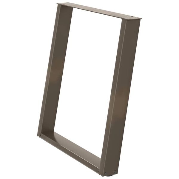 vidaXL Eettafelpoten 2 st U-vormig 70x(72-73) cm staal naturel