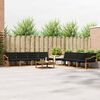 vidaXL Buiten bankenset met kussen 9 pcs Natuurlijk en Zwart