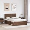 vidaXL Bedframe Bruin Eiken 140 x 200 cm Massief grenenhout