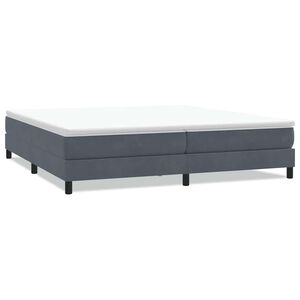 vidaXL Boxspringbed zonder matras 200x210 cm fluweel donkergrijs