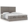vidaXL Ottoman bed met matrassen 160x200cm stof taupe